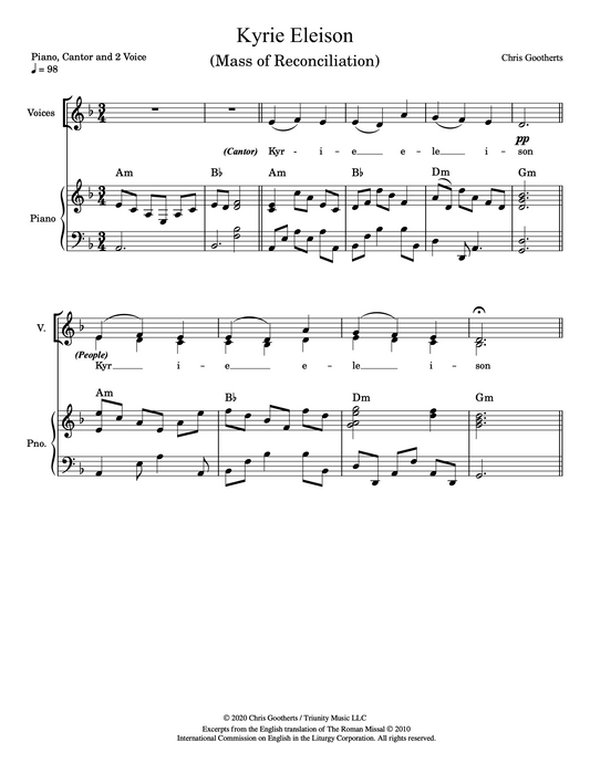 Kyrie Eleison (SATB & Piano)