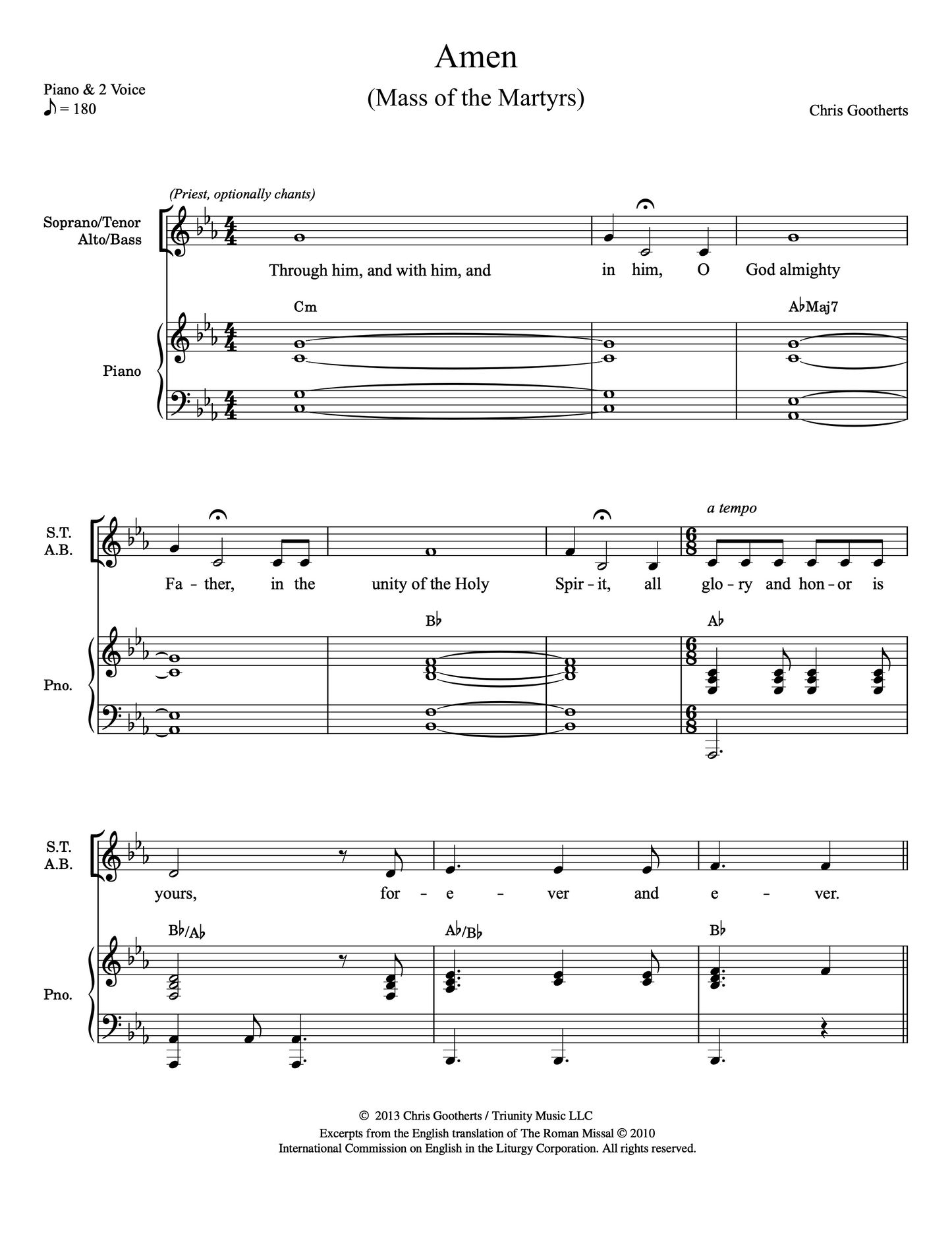 Amen (SATB & Piano)