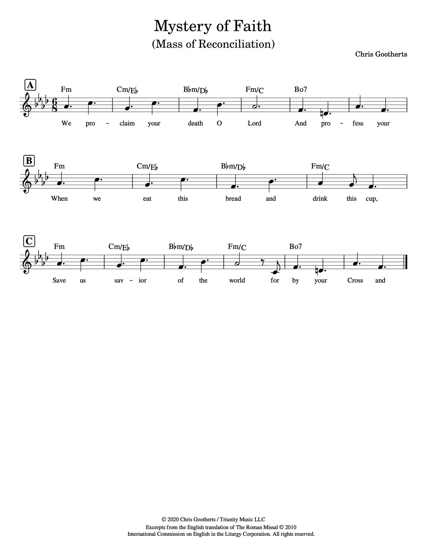 Mystery of Faith (Lead Sheet)