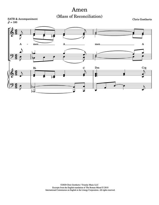 Amen (SATB & Piano)