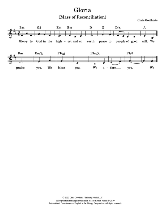 Gloria (Lead Sheet)