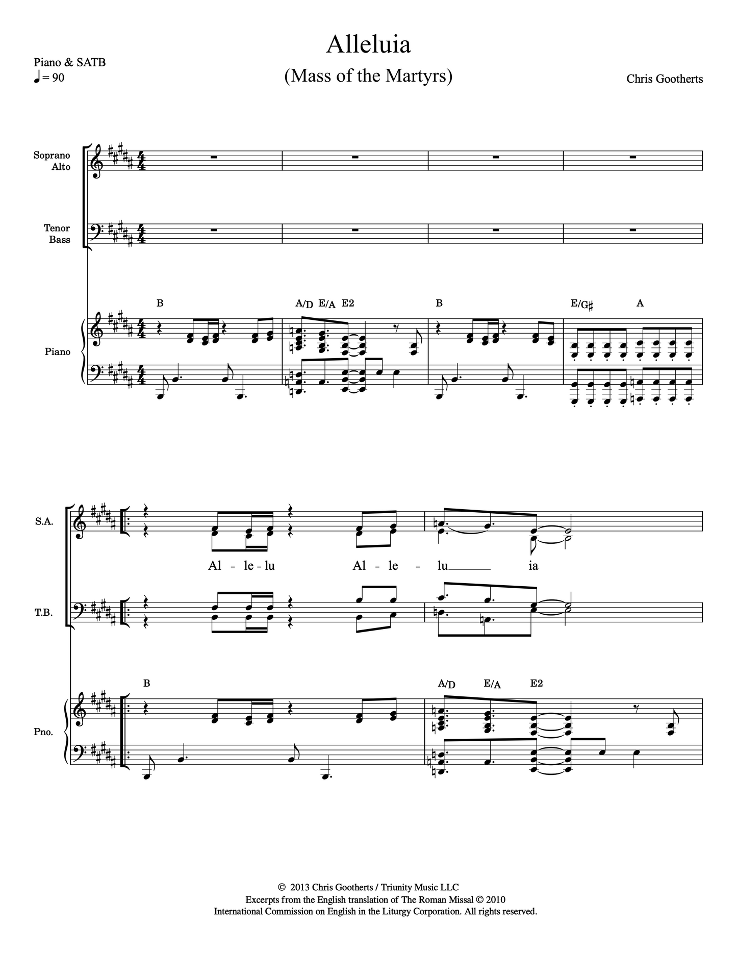 Alleluia - Gradual (SATB & Piano)