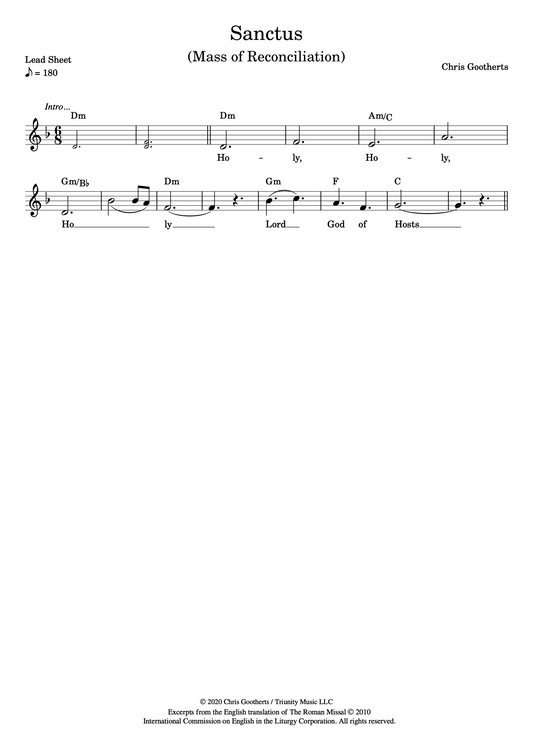 Sanctus (Lead Sheet)